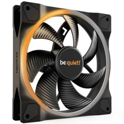 be quiet! Light Wings PWM Addressable RGB Fan  140mm  1500RPM  4-Pin PWM Fan & 3-Pin ARGB Connectors  Black Frame  Black Blades 
