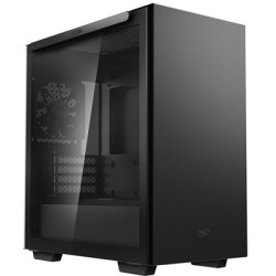 DeepCool MACUBE 110 Case  Home & Business  Black  Micro Tower  2 x USB 3.0  Tempered Glass Side Window Panel  Micro ATX  Mini-IT