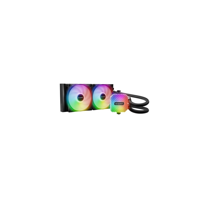 be quiet! Light Loop 240mm Liquid Cooler - High-Performance ARGB All-in-One Water Cooling System with Dual Light Wings LX PWM Fa