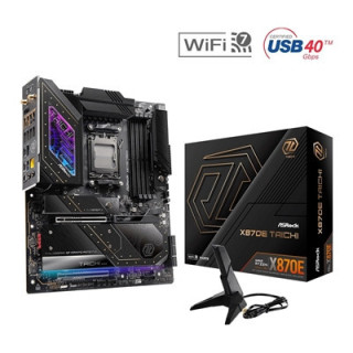 ASRock X870E TAICHI AMD AM5 Socket Motherboard  E-ATX  4x DDR5 Slots  4x M.2 Sockets  Fitted I/O Shield  5GbE LAN  Wi-Fi 7  1x H