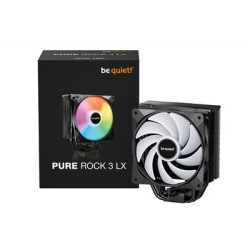 be quiet! Pure Rock 3 LX CPU Cooler  Universal Socket  Pure Wings 3 PWM Fan  2000RPM  only 31.2dB(A) at maximum fan speed  190W 