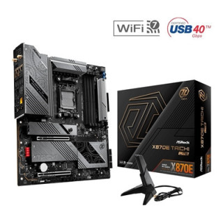 ASRock X870E TAICHI LITE AMD AM5 Socket Motherboard  E-ATX  4x DDR5 Slots  4x M.2 Sockets  Fitted I/O Shield  5GbE LAN  Wi-Fi 7 
