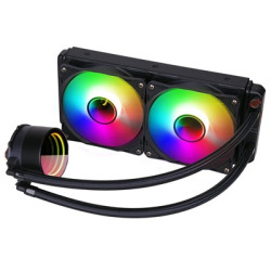 CiT Pro Glacier Infinity Black AIO Cooler  240mm  2x 120mm ARGB Fans  Copper Heatsink  Aluminium Radiator  Intel/AMD
