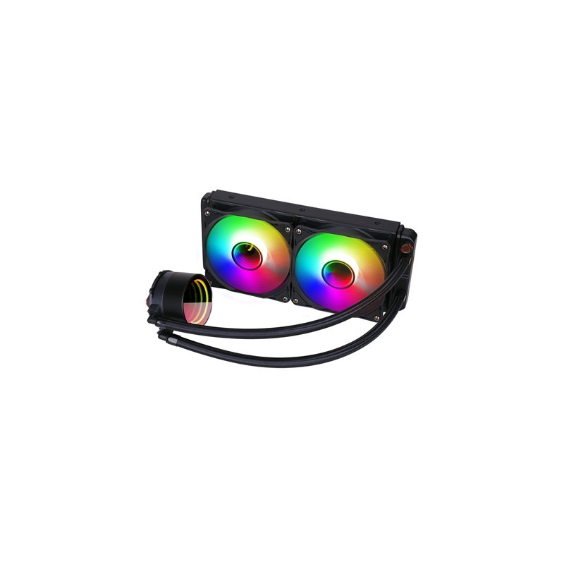 CiT Pro Glacier Infinity Black AIO Cooler  240mm  2x 120mm ARGB Fans  Copper Heatsink  Aluminium Radiator  Intel/AMD