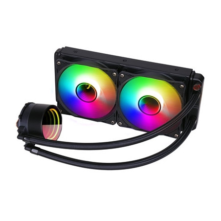 CiT Pro Glacier Infinity Black AIO Cooler  240mm  2x 120mm ARGB Fans  Copper Heatsink  Aluminium Radiator  Intel/AMD
