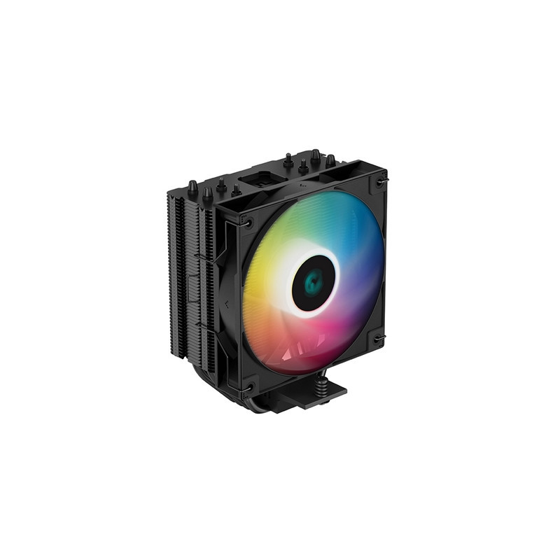 DeepCool AG400 BK ARGB Fan CPU Cooler  Universal Socket  High Efficiency 120mm PWM Addressable RGB Fan  2000RPM  4 Heat Pipes  2