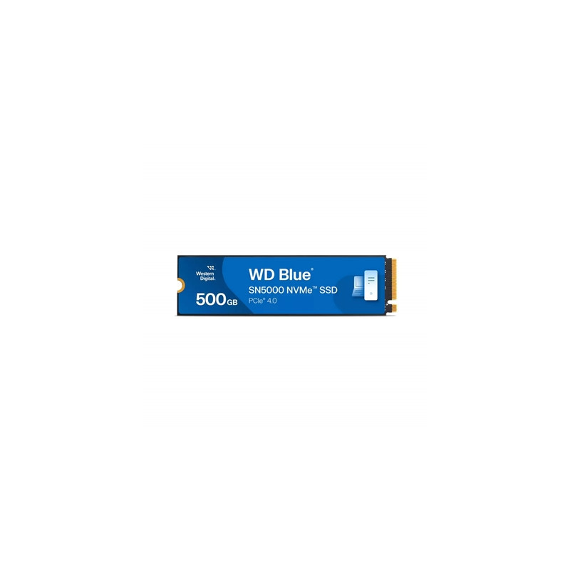 WD Blue SN5000 (WDS500G4B0E-00CNZ0) 500GB NVMe SSD  M.2 Interface  PCIe Gen4  2280  Read 5000MB/s  Write 4000MB/s  5 Year Warran