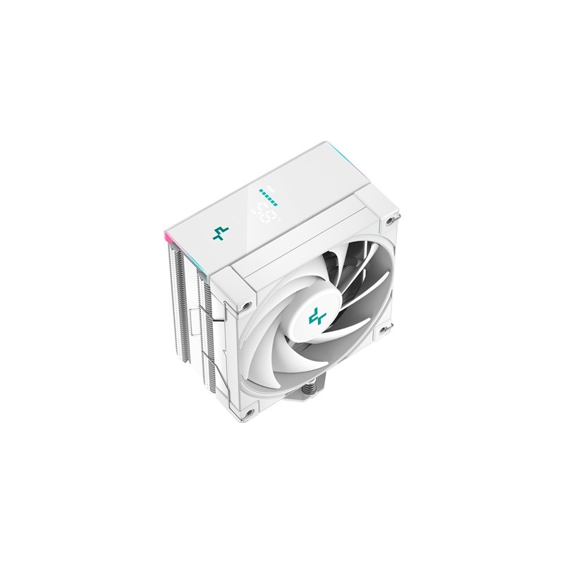 DeepCool AK400 Digital CPU Cooler  White  1x 120mm Fan  Single Tower  ARGB  4x Direct Touch Copper Heatpipes  Intel/AMD