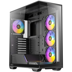 Antec Constellation C3 Mid Tower Gaming Case  1 x USB Type-C / 1 x USB 3.0  Tempered Glass Front and Side Window Panel  Honeycom