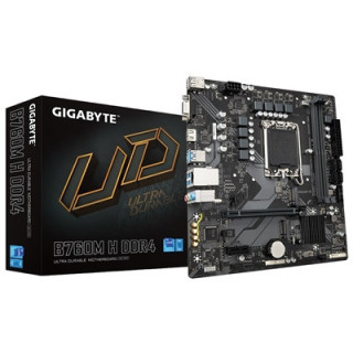 Gigabyte B760M H DDR4 Ultra Durable Intel 1700 Socket Motherboard  Micro-ATX  2x DDR4 Slots  2x M.2 Sockets  GbE LAN  1x D-Sub /
