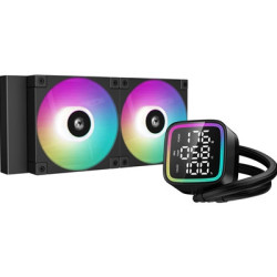DeepCool LD 240 AIO Liquid CPU Cooler  Universal Socket  240mm Radiator  PWM 2400RPM Cooling Fans  Addressable RGB LED Lighting 