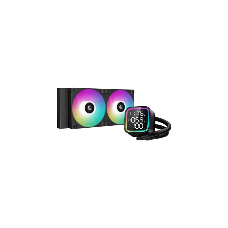 DeepCool LD 240 AIO Liquid CPU Cooler  Universal Socket  240mm Radiator  PWM 2400RPM Cooling Fans  Addressable RGB LED Lighting 