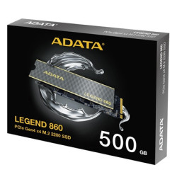 Adata Legend 860 (SLEG-860-500GCS) 500GB NVMe SSD  PCIe Gen4  M.2 Interface  2280  Read 5000 MB/s  Write 3000 MB/s  Heatsink 5 Y