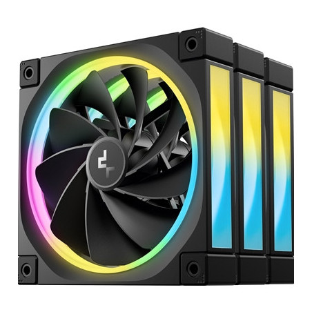 DeepCool FL12 120mm PWM 3 Pack Reverse Fan - High Performance  Low Noise  Fluid Dynamic Bearing  36 ARGB LEDs  500-2150 RPM  55 