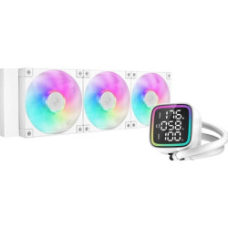 DeepCool LD 360 AIO Liquid CPU Cooler White  Universal Socket  360mm Radiator  PWM 2400RPM Cooling Fans  Addressable RGB LED Lig