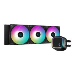 DeepCool LE720 Black AIO Cooler  3x120mm ARGB PWM Fan  Copper Heatsink  Aluminium Radiator  Intel/AMD