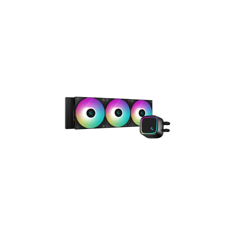 DeepCool LE720 Black AIO Cooler  3x120mm ARGB PWM Fan  Copper Heatsink  Aluminium Radiator  Intel/AMD
