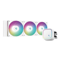 DeepCool LE720 White AIO Cooler  3x120mm ARGB PWM Fan  Copper Heatsink  Aluminium Radiator  Intel/AMD