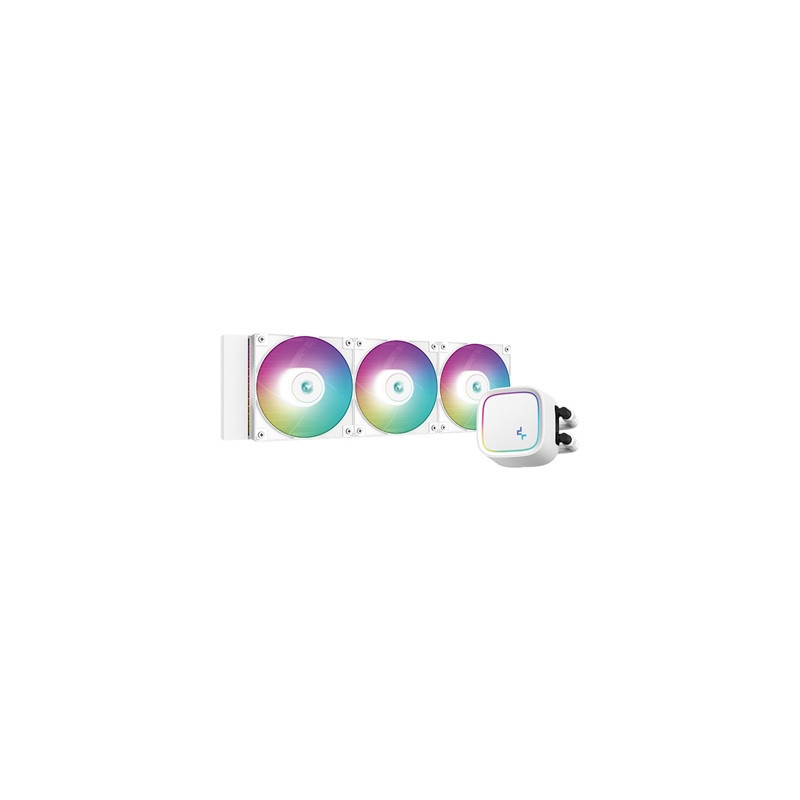 DeepCool LE720 White AIO Cooler  3x120mm ARGB PWM Fan  Copper Heatsink  Aluminium Radiator  Intel/AMD