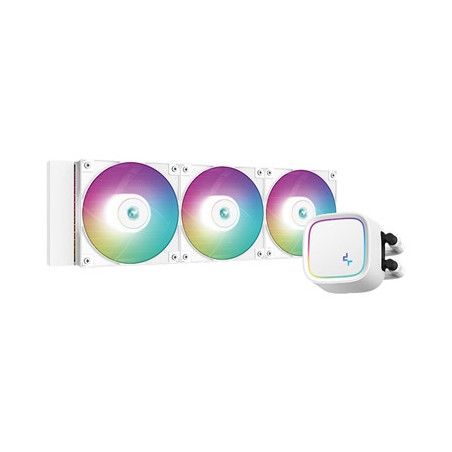 DeepCool LE720 White AIO Cooler  3x120mm ARGB PWM Fan  Copper Heatsink  Aluminium Radiator  Intel/AMD