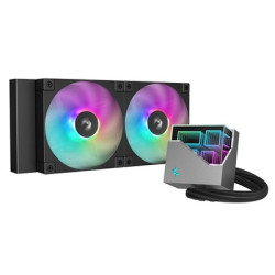 DeepCool LT240 Liquid CPU Cooler  240mm Radiator  Dual 120mm ARGB Fans  Infinity Mirror Top Cap  Silent Operation  Anti-Leak Tec
