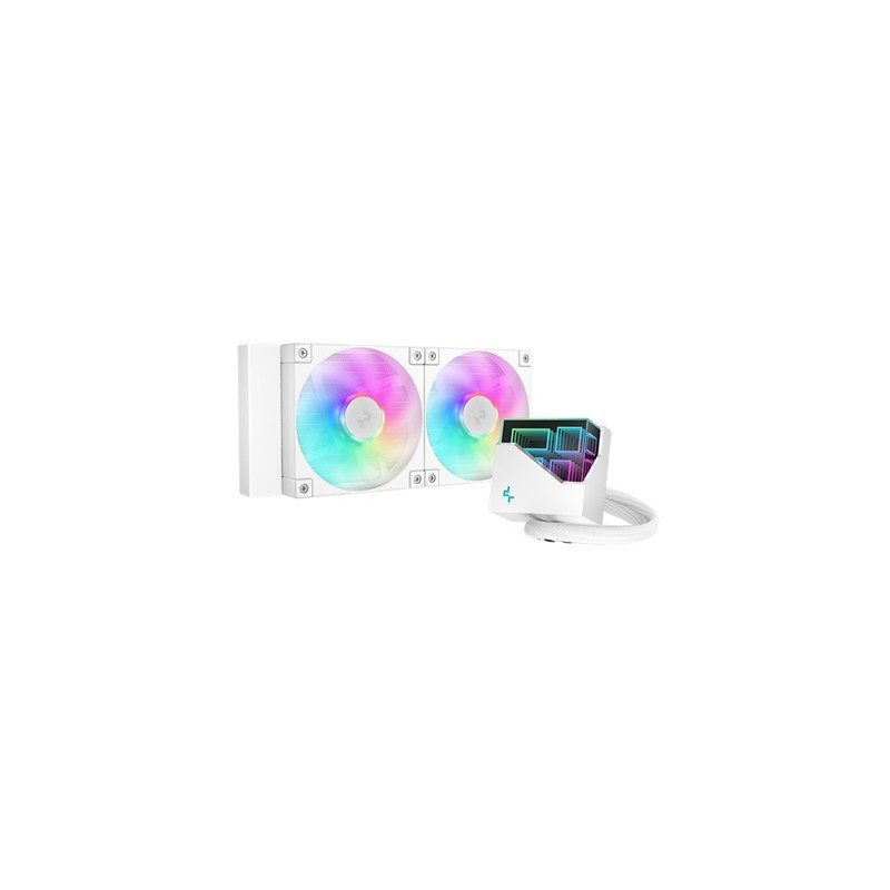 DeepCool LT240 Liquid CPU Cooler  240mm Radiator  Dual 120mm ARGB Fans  Infinity Mirror Top Cap  Silent Operation  Anti-Leak Tec