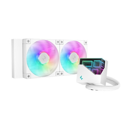 DeepCool LT240 Liquid CPU Cooler  240mm Radiator  Dual 120mm ARGB Fans  Infinity Mirror Top Cap  Silent Operation  Anti-Leak Tec