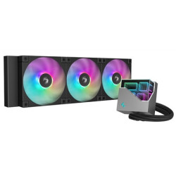 DeepCool LT360 Liquid CPU Cooler  360mm Radiator  Triple 120mm ARGB Fans  Infinity Mirror Top Cap  Anti-Leak Tech  Black