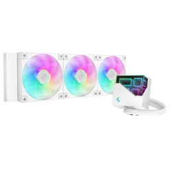DeepCool LT360 Liquid CPU Cooler  360mm Radiator  Triple 120mm ARGB Fans  Infinity Mirror Top Cap  Anti-Leak Tech  White
