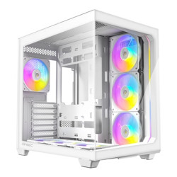 ANTEC Constellation C5 White ARGB Case  270' Full-View Tempered Glass  Dual Chamber  Support Back-Connect Motherboards  7 x ARGB