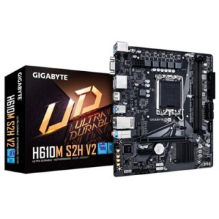 Gigabyte H610M S2H V2 Intel 1700 Socket Motherboard  Micro-ATX  2x DDR5 Slots  1x M.2 Socket  GbE LAN  1x D-Sub / 2x DisplayPort