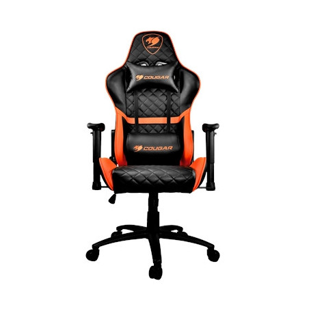 Cougar Armor One Gaming Chair with Reclining and Height Adjustment Black and Orange