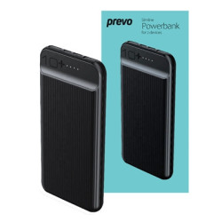 Prevo SP3012 Power bank 10000mAh Portable Fast Charging for Smart Phones  Tablets and Other Devices  Slim Design  Dual-Port with