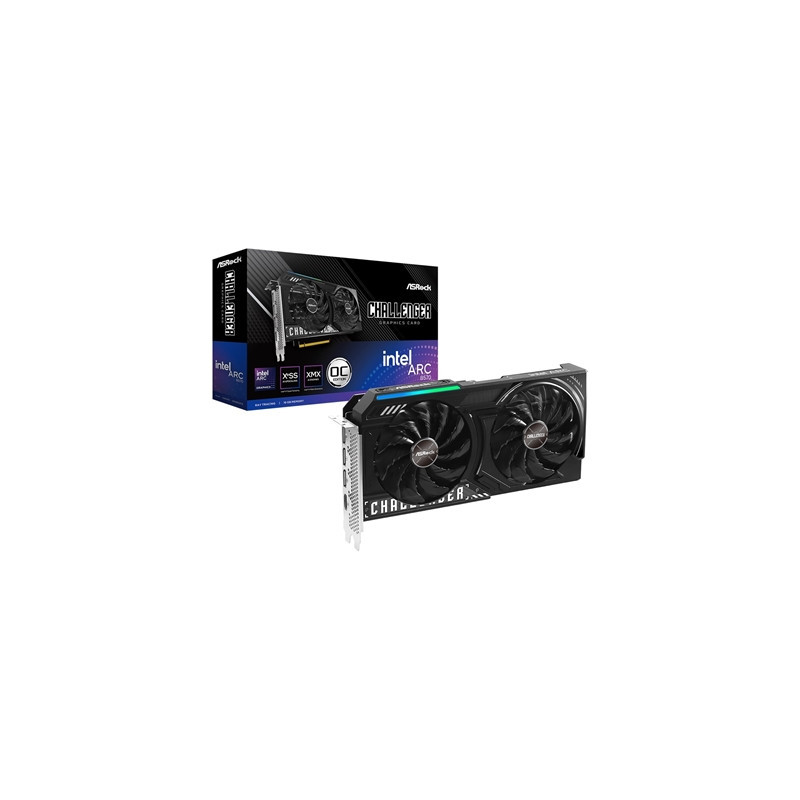 ASRock Intel Arc B570 Challenger 10GB OC Graphics Card  10GB GDDR6  2600 MHz Base Clock  Dual Fan  3x DisplayPorts / 1x HDMI Por