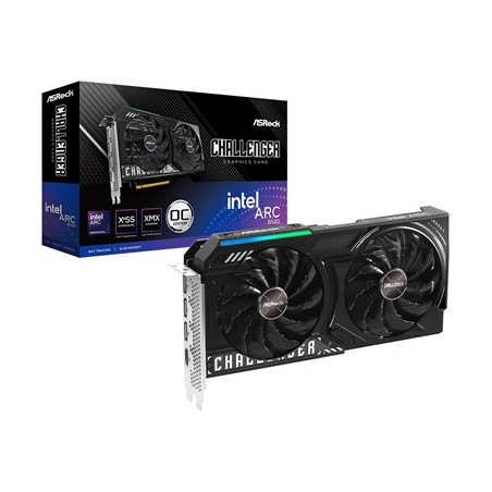 ASRock Intel Arc B580 Challenger 12GB OC Graphics Card  12GB GDDR6  2740 MHz Base Clock  Dual Fan  3x DisplayPorts / 1x HDMI Por