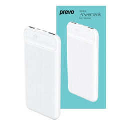 Prevo SP3012 Power bank 10000mAh Portable Fast Charging for Smart Phones  Tablets and Other Devices  Slim Design  Dual-Port with