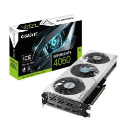 Gigabyte NVIDIA GeForce RTX 4060 EAGLE OC ICE 8G Graphics Card  8GB GDDR6  3072 CUDA Cores  2505 MHz Core Clock  Triple Fan  Whi