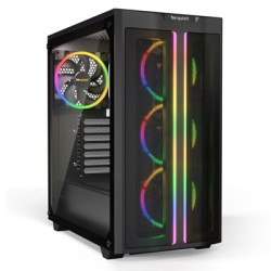 be quiet! Pure Base 500 FX Case  Black  Mid Tower  1 x USB 3.2 Gen 1 Type-A / 1 x USB 3.2 Gen 2 Type-C  Tempered Glass Side Wind