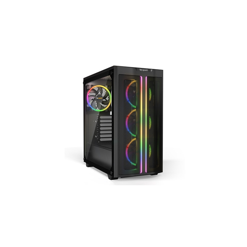 be quiet! Pure Base 500 FX Case  Black  Mid Tower  1 x USB 3.2 Gen 1 Type-A / 1 x USB 3.2 Gen 2 Type-C  Tempered Glass Side Wind