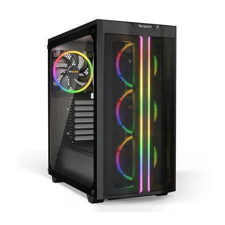 be quiet! Pure Base 500 FX Case  Black  Mid Tower  1 x USB 3.2 Gen 1 Type-A / 1 x USB 3.2 Gen 2 Type-C  Tempered Glass Side Wind