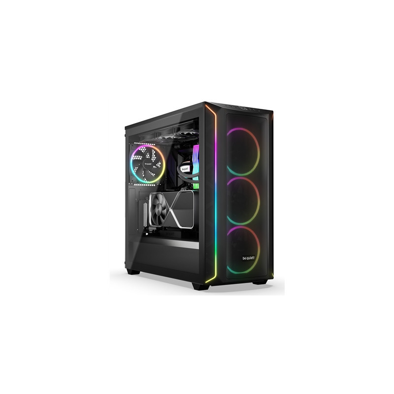 be quiet! Shadow Base 800 FX ARGB Black Mid Tower Chassis  Addressable RGB LEDs  4x 140mm Fans  mITX/mATX/ATX/EATX