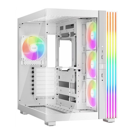 be-quiet! Light Base 600 LX  White  Midi-Tower ATX Case  Massive ARGB LED Strip  Full Windowed Design  4x Light Wings LX 120mm P
