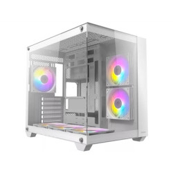 Antec CX800 Mid Tower Gaming Case  1 x USB 3.0 / 2 x USB 2.0  Tempered Glass Front and Side Window Panel  Dual-Chamber design  3