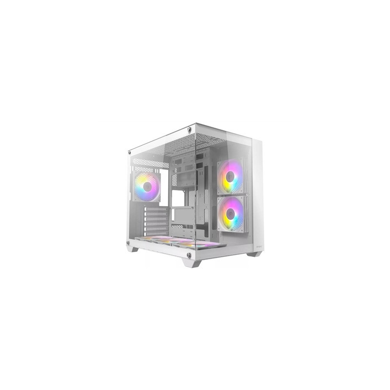 Antec CX800 Mid Tower Gaming Case  1 x USB 3.0 / 2 x USB 2.0  Tempered Glass Front and Side Window Panel  Dual-Chamber design  3