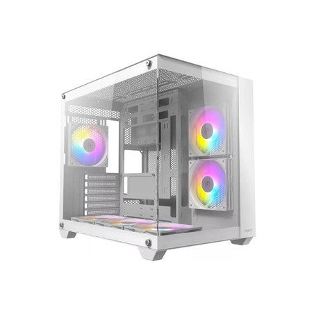 Antec CX800 Mid Tower Gaming Case  1 x USB 3.0 / 2 x USB 2.0  Tempered Glass Front and Side Window Panel  Dual-Chamber design  3