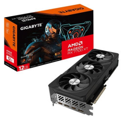 Gigabyte AMD Radeon RX 7700 XT GAMING OC Graphics Card  12GB GDDR6  3456 Streams  2599 MHz Boost Clock  Triple Fan  RGB  2x Disp