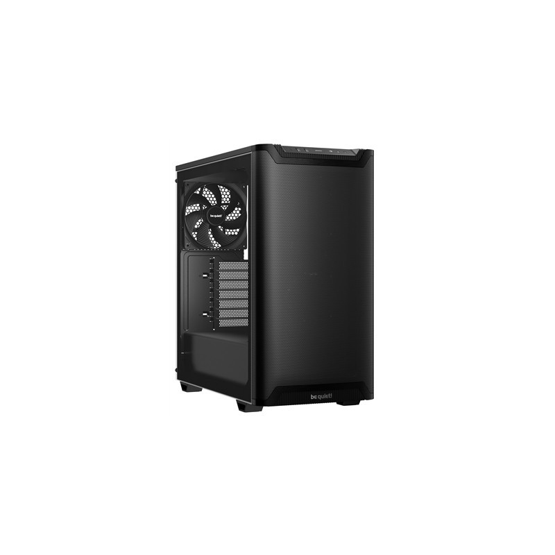 be quiet! Pure Base 501 Airflow Window Black ATX Mid Tower Case with USB-A  USB-C  2 x Pure Wings 2 140mm Black PWM Fans  Sleek 