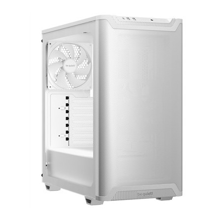 be quiet! Pure Base 501 Airflow Window White ATX Mid Tower Case with USB-A  USB-C  2 x Pure Wings 2 140mm Black PWM Fans  Sleek 