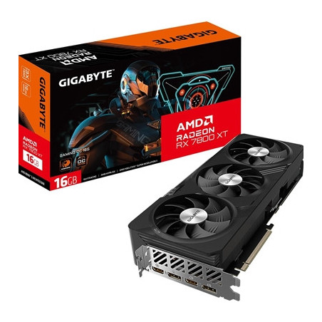 Gigabyte AMD Radeon RX 7800 XT GAMING OC Graphics Card  16GB GDDR6  3840 Streams  2565 MHz Boost Clock  Triple Fan  RGB  2x Disp