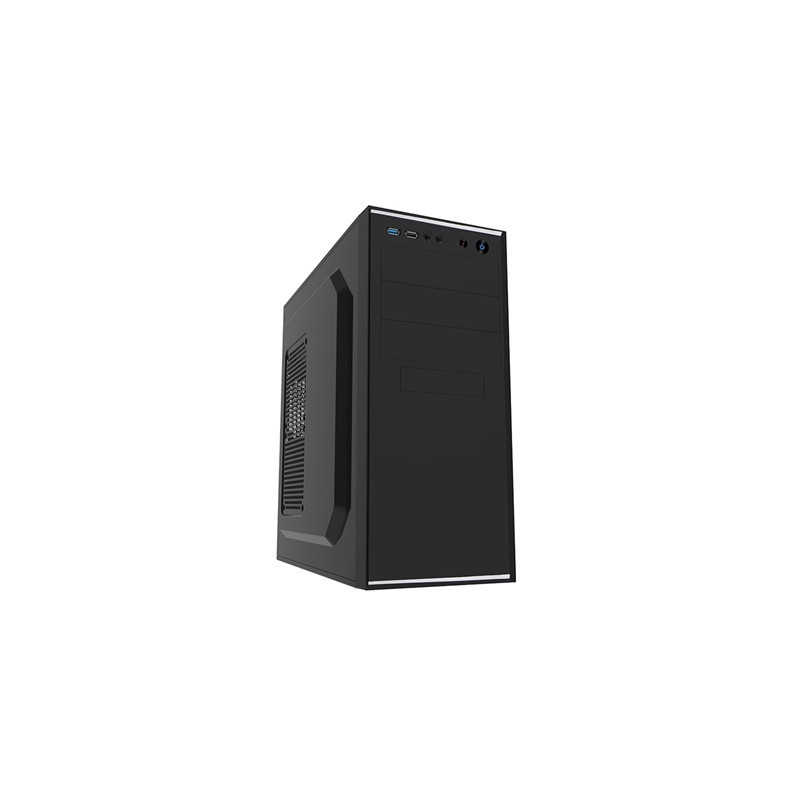CiT Jet Stream Mid Tower 1 x USB 3.0 / 1 x USB 2.0 Black & Silver Case with 500W PSU